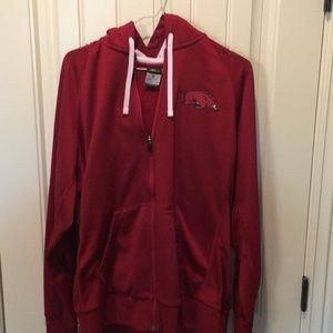 NIKE razorback red thermal fit hoodie sz XL